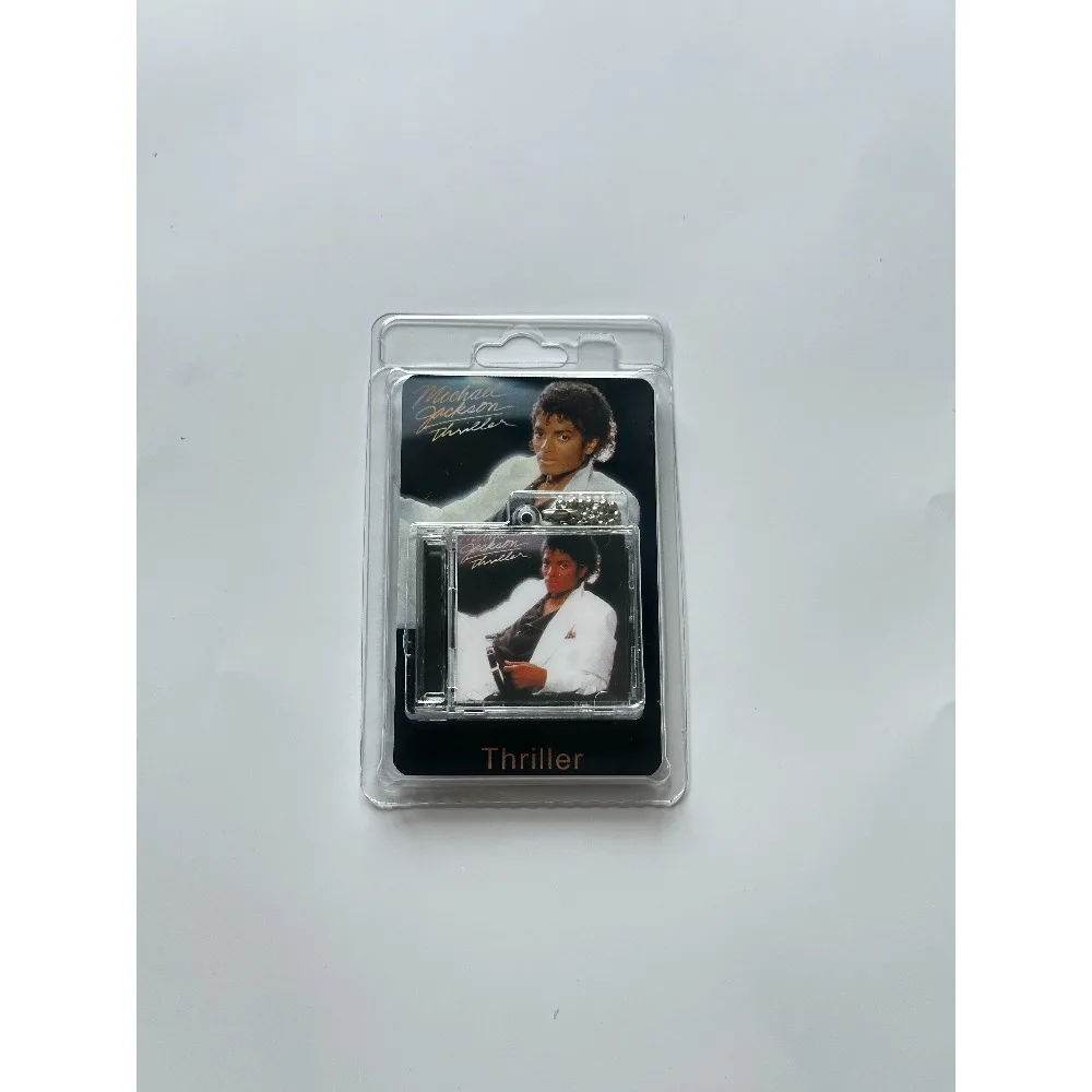 Mini CD Album Keychain Charms of Michael Jackson Merchandise with NFC, Exquisite Packaging & High-Definition Acrylic Material