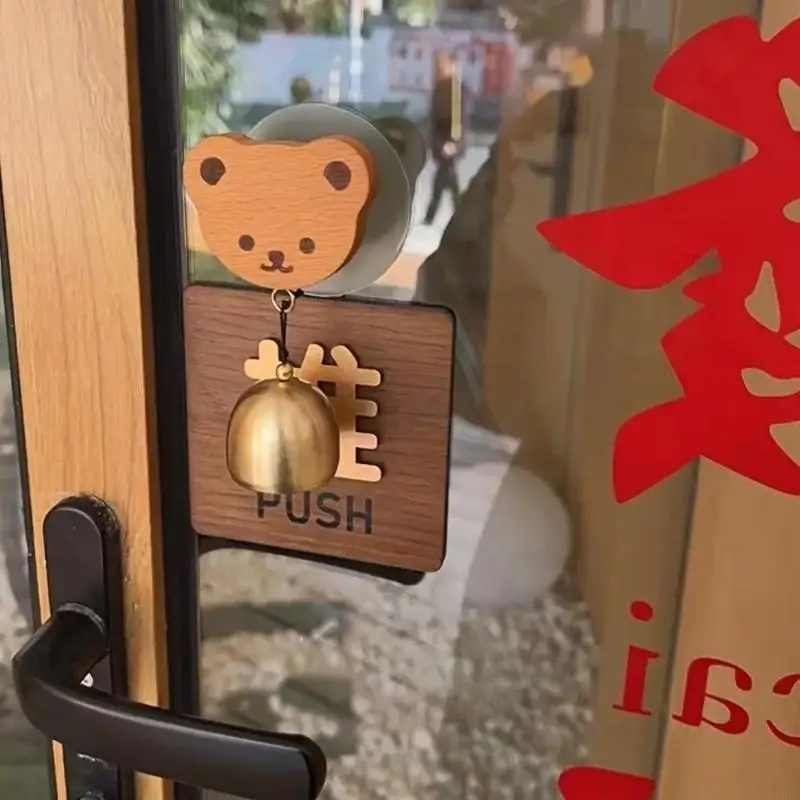 Animal Wooden Doorbell Decorative Entrance Shopkeepers Bells Gift