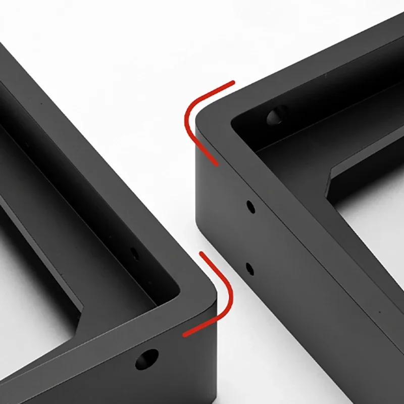 1Pcs White/Black Thickened L-Shaped Stainless Steel Corner Bracket Load-Bearing Bracket 90 Degree Wall Fixed Corner Storage Rac