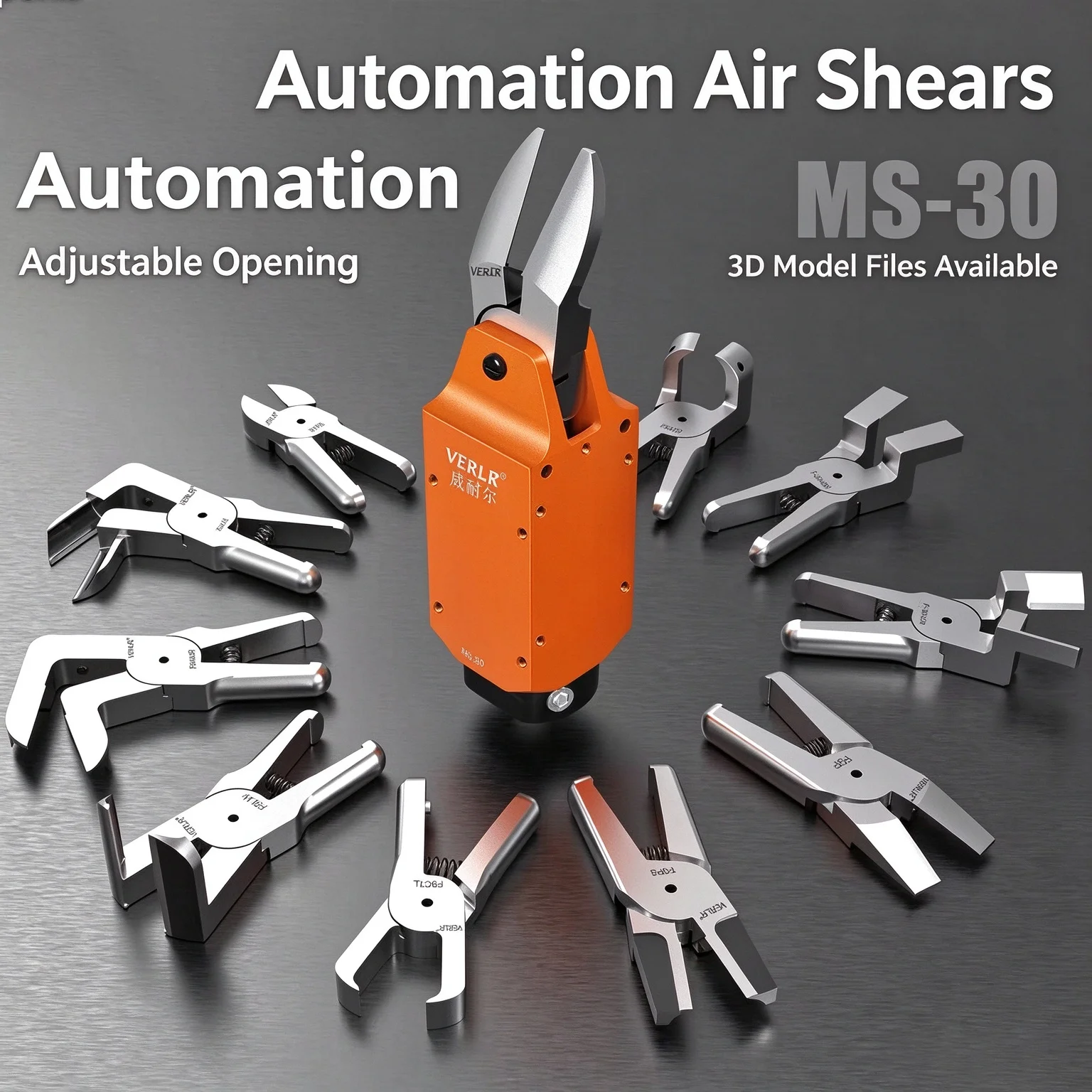 MS-10 20 Series Automated Pneumatic Scissors with Blades Square Air Cutters Pliers for Precision Cutting Tools