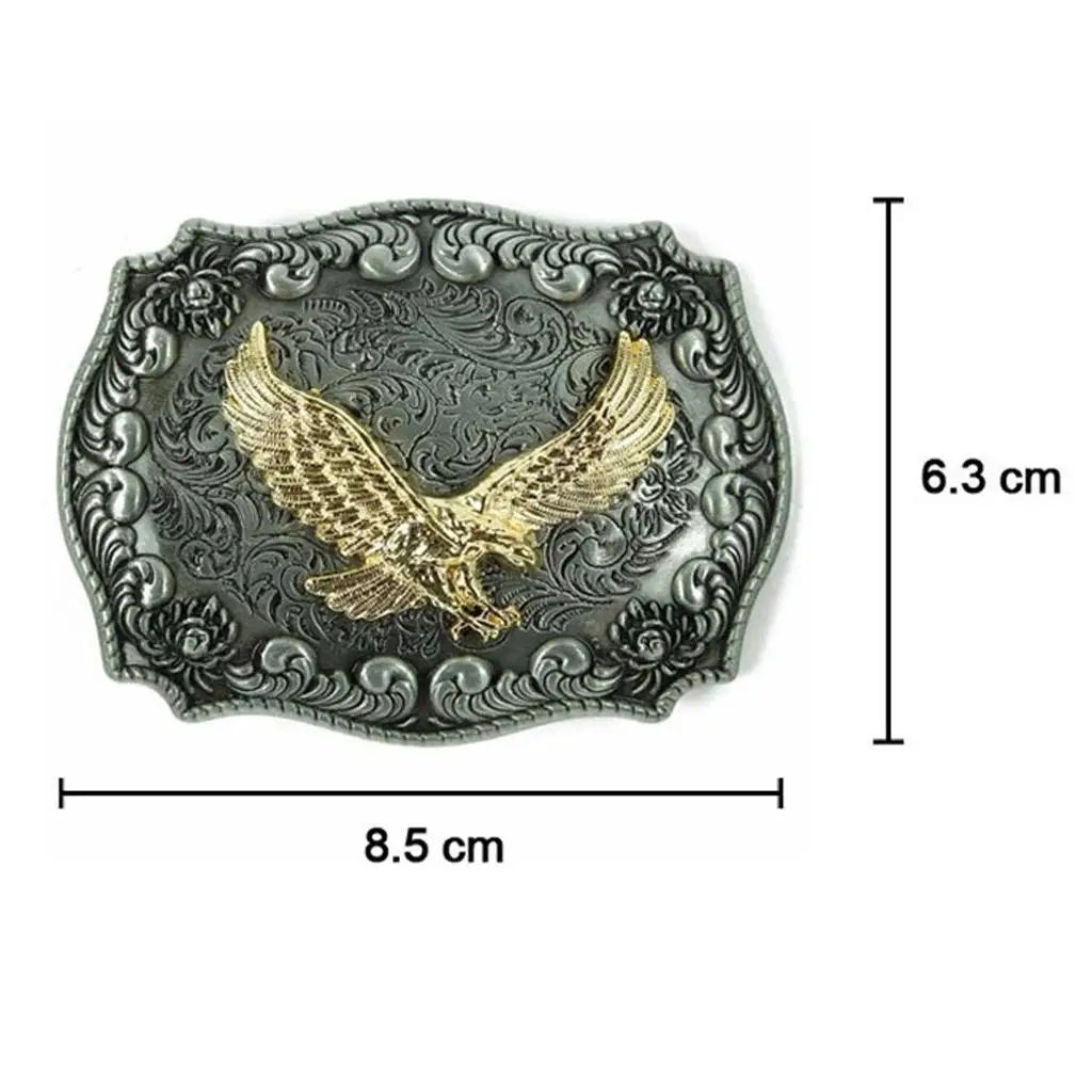 Antique Fashion Embossed Cool Gold Eagle Western Cowboy Belt Buckle