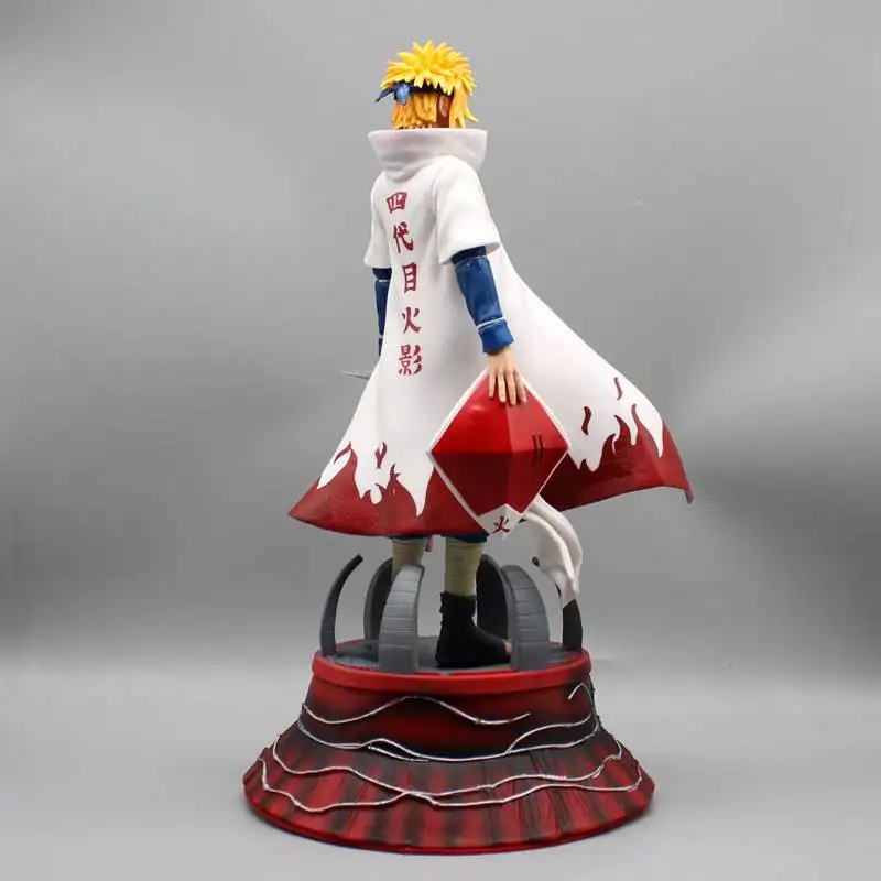 37cm NARUTO Namikaze Minato czwarte generacje Hokage figurka Anime Model peryferyjny ozdoba na biurko lalka kolekcje zabawek