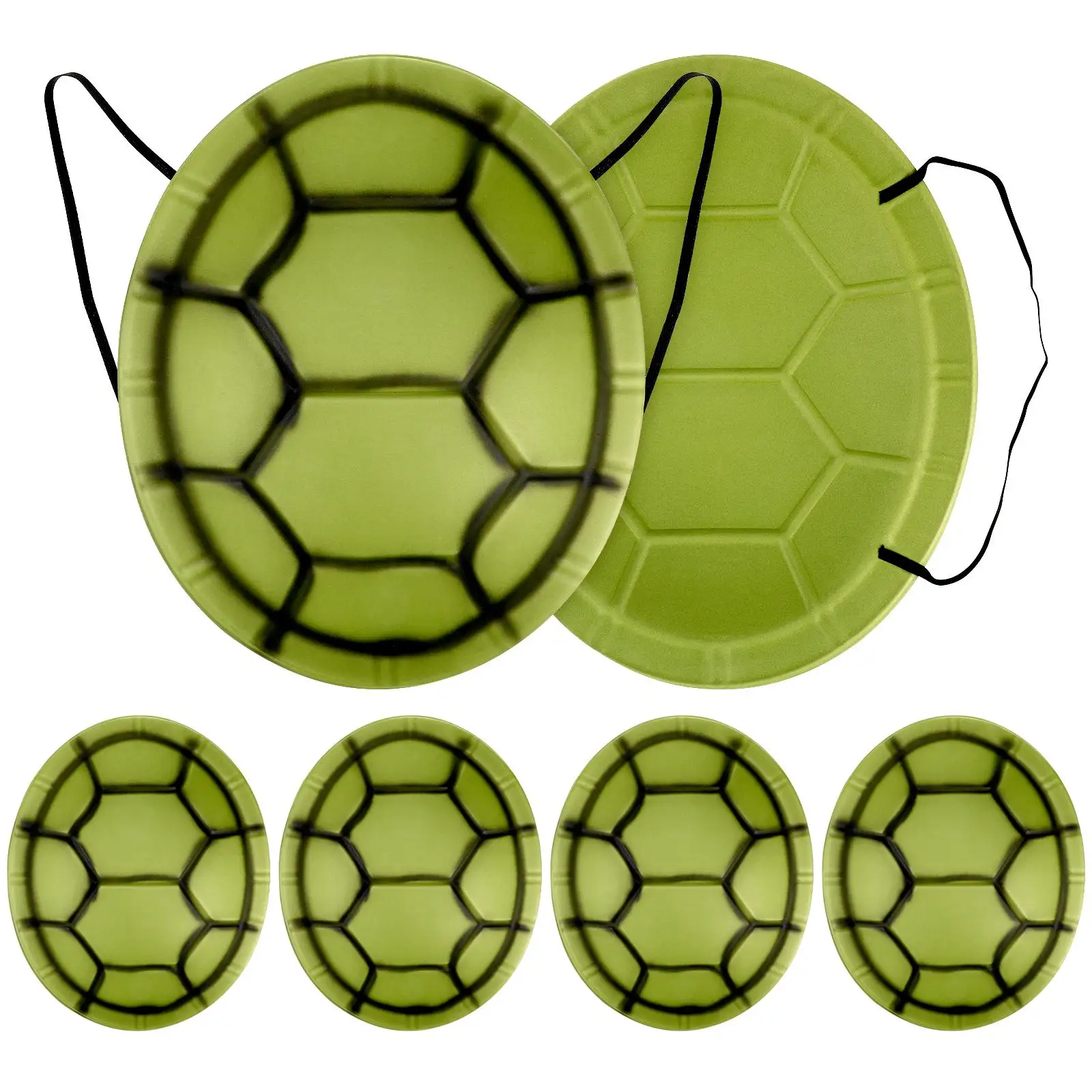 

6pcs Turtle Props EVA Material Kids Cosplay Turtle Shells Costume Halloween Party Supplies Green Reusable Cosplay