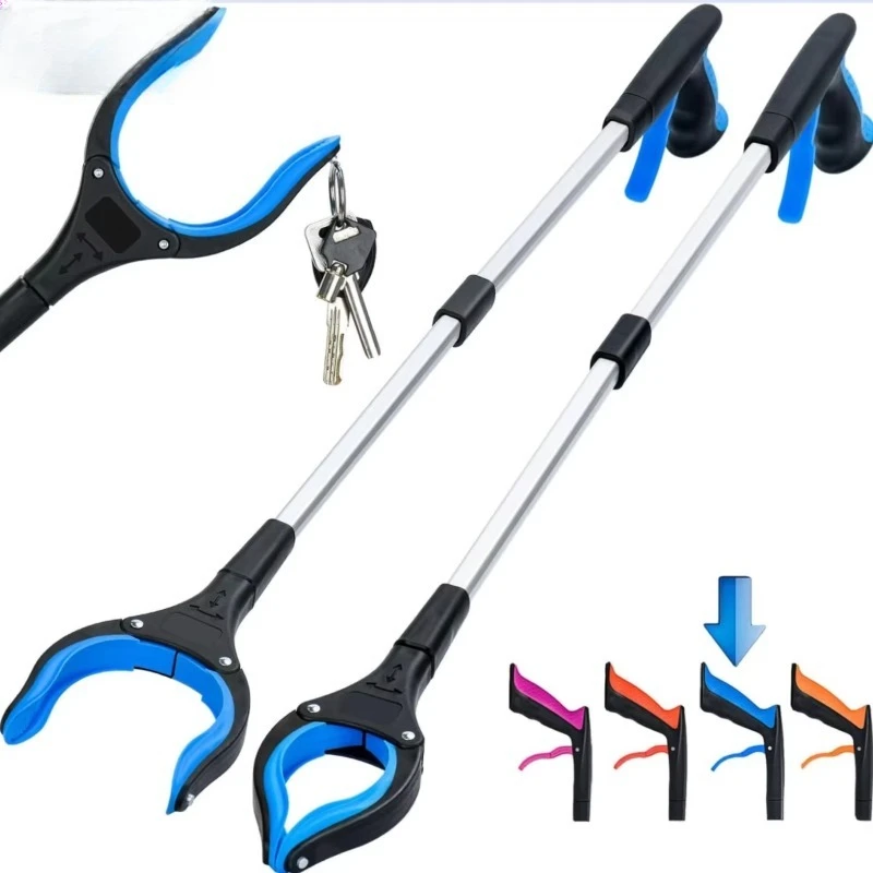 Grabber 32-inch foldable grabber with strong magnetic force 360-degree rotation Grabber Pickup tool Rotating anti-skid jaws