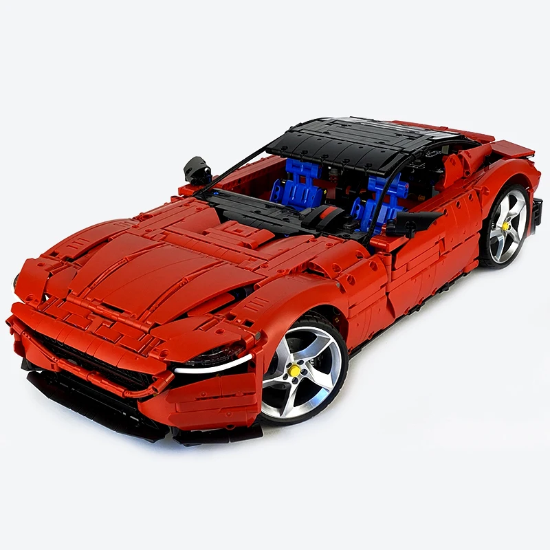 3778pcs MOC-123054 Red Super SportsCar Roma Compatible 42143 Buidling Blocks Bricks Educational Puzzle Toys Birthday Gifts