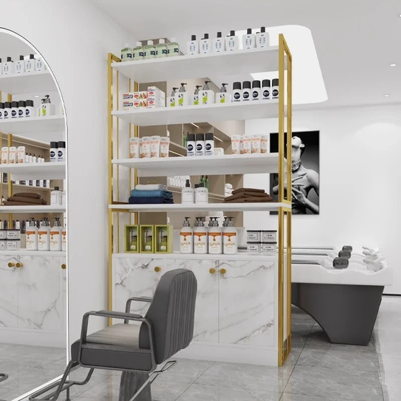 

Barber Shop Display Cabinet Product Display Cabinet Hair Salon Special Storage Shelf Beauty Salon Cosmetics Display Shelf Shelf