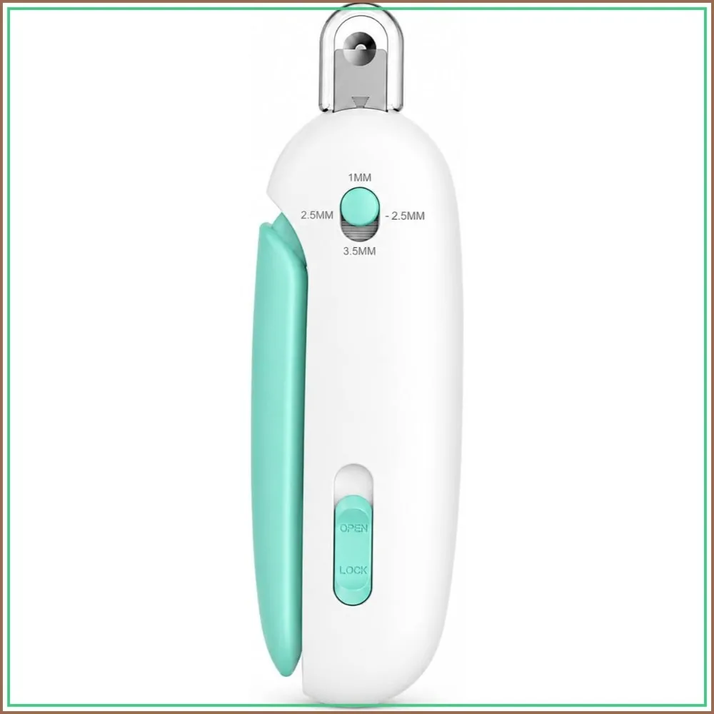 Cat Nail Clipper with 4-Size Safety Guide, Nail Catcher & File - Blue