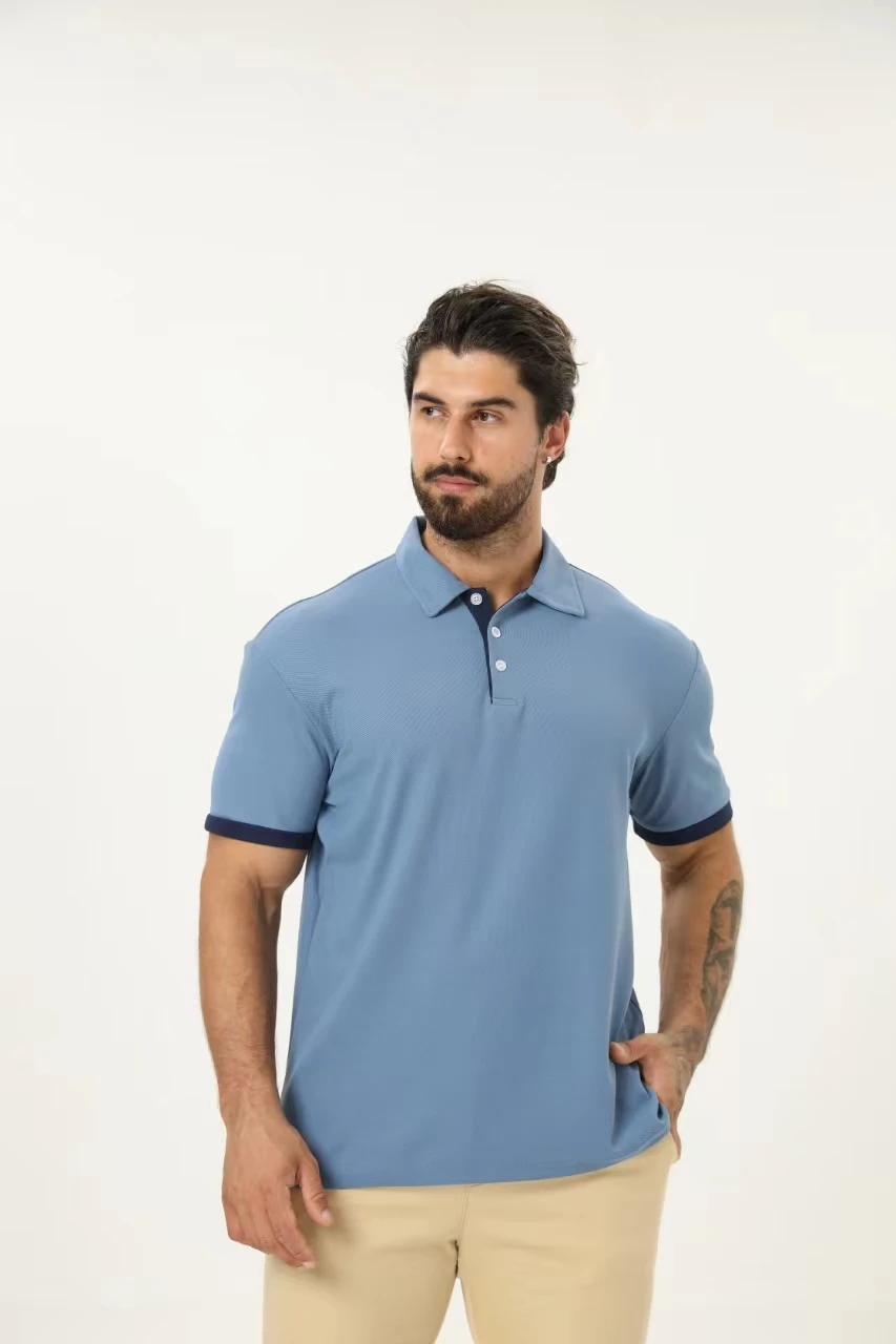 Men\'s Golf Shirt Polo Shirt Work Casual Lapel Short Sleeve Basic Modern Color Block Patchwork Spring & Summer Regular Fit