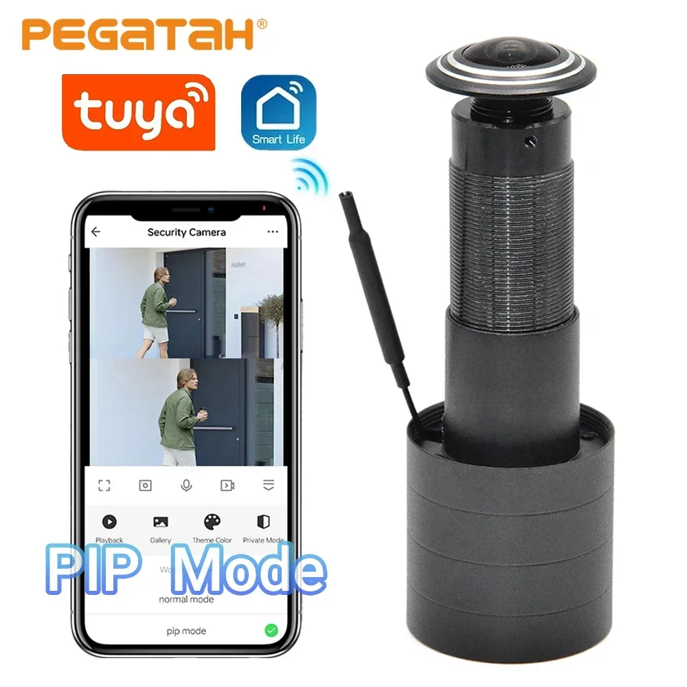 كاميرا فيديو واي فاي 1080 بكسل، تحكم في الوصول اللاسلكي لعين القط، مناسبة للحياة الذكية لأمن المنزل، وكشف الحركة #2