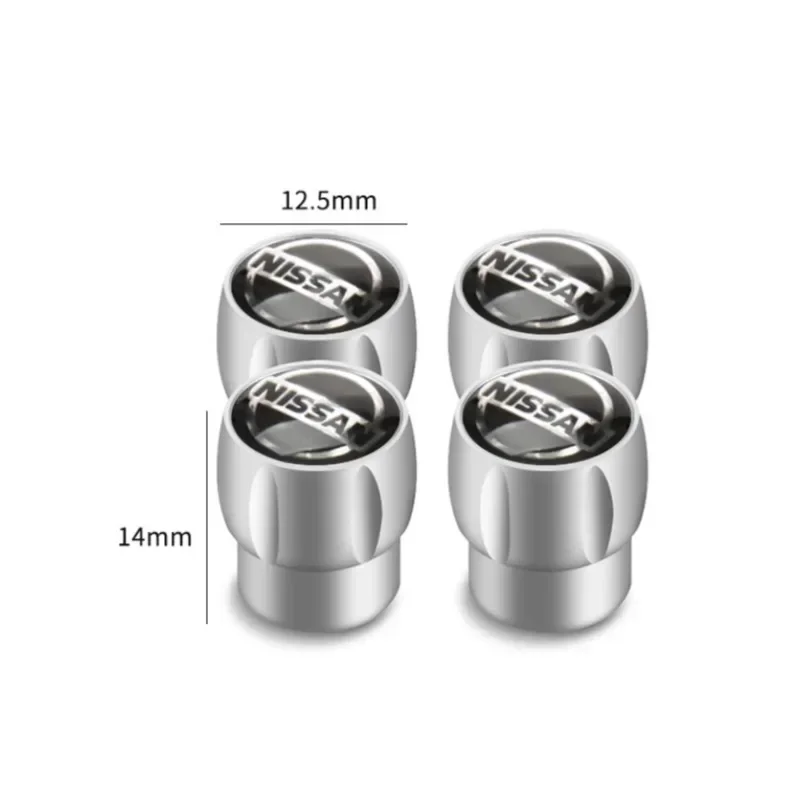 4pcs Alloy Car Wheel Tires Valves Tyre Stem Caps for Nissan Qashqai KIcks Murano Nismo Juke Patrol X Trail T32 Tiida Navara Note