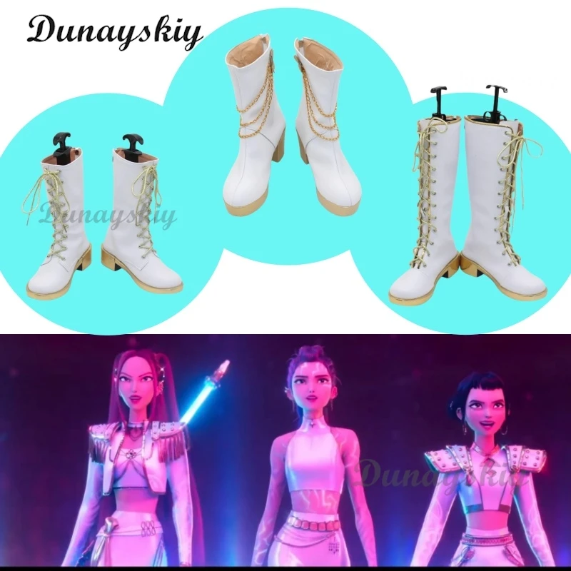 

Huntrx Kpop Demon Hunter Rumi Mira Zoey Cosplay Shoes Long Boots Boots Costume Accessories Adult Girls Halloween Party Footwear