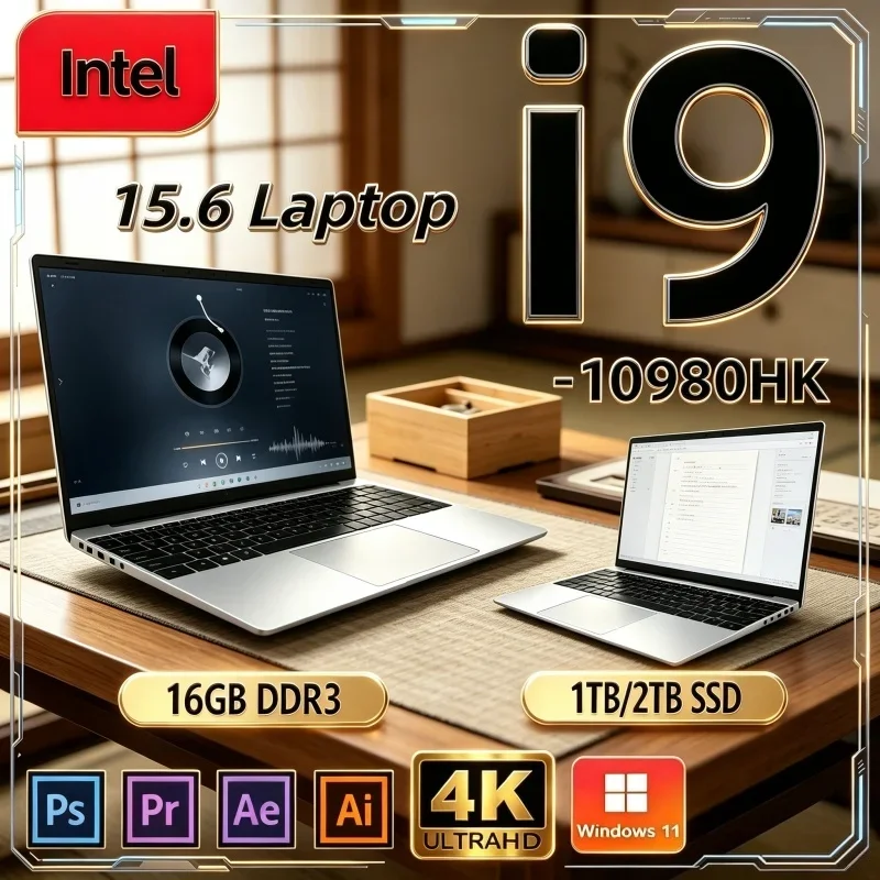 2026 Hot New I9‑10980HK Immersive Screen Notebook 15.6