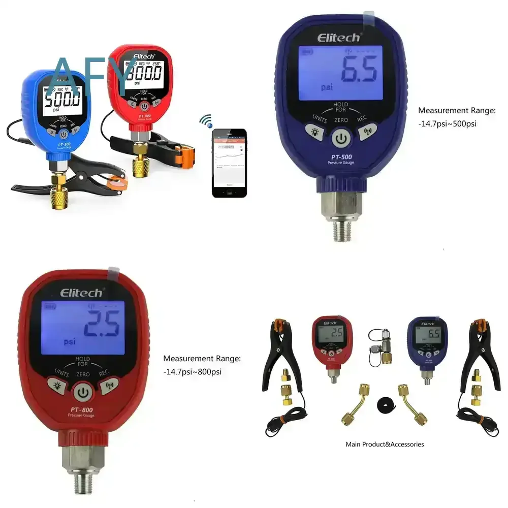 PT-500 PT-800 for Wireless Digital Manifold Gauge Set for HVAC Refrigeration Tools for R134a Freon Pressure Tonometer for AC