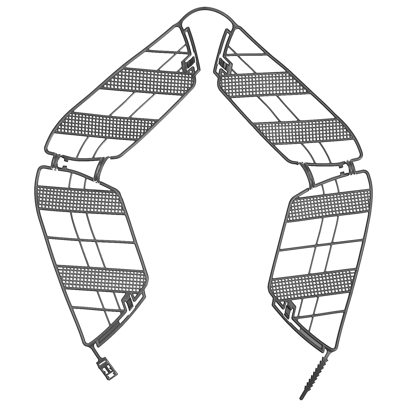 

Universal Bicycle Rear Wheel Protective Mesh Guard Sturdy Resin Lightweight Screen Easy Install Bike Accessory for Kids