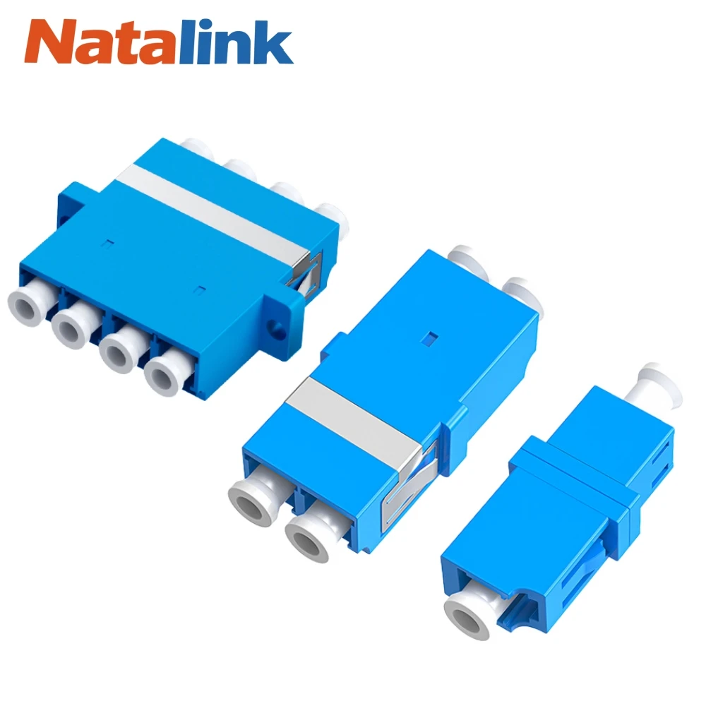 Natalink 6 pièces coupleur de Fiber optique LC à LC UPC Simplex Duplex connecteur de Fiber Quad pour câbles optiques monomode OS2