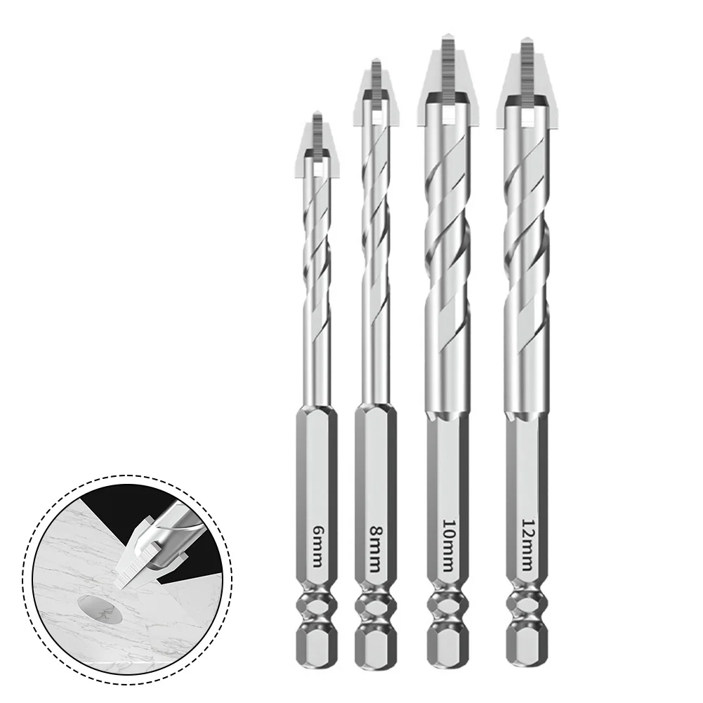 

Eccentric 9Blade Drill Bit Set for Concrete Marble Drywall and Wood with Alloy Material Sizes 6mm 8mm 10mm 12mm