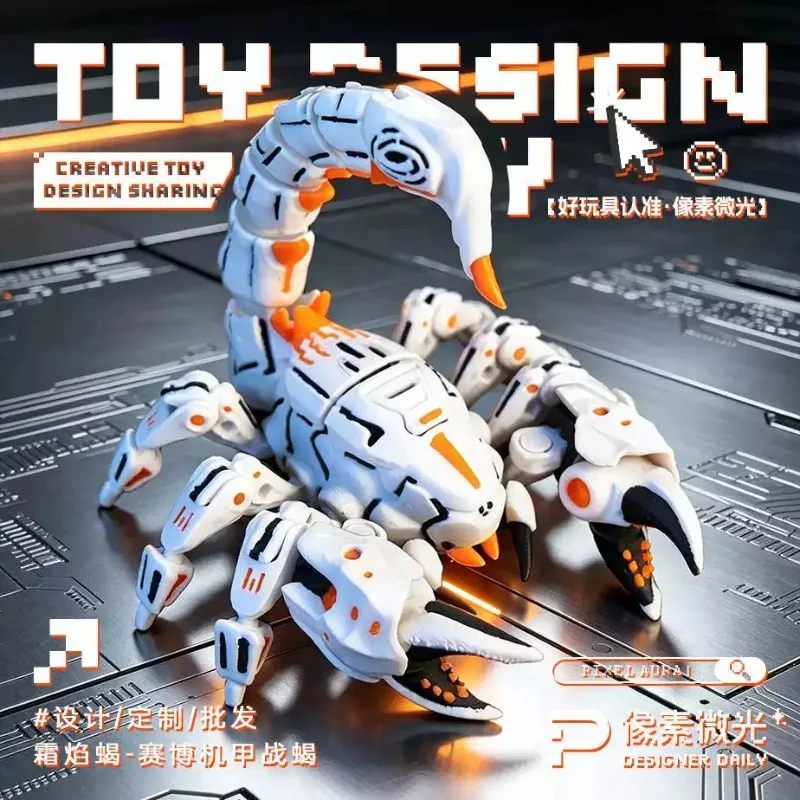 Cyberpunk Style Mecha Scorpion 3D Printed Articulated Model Robot Insect Giant Wings Figure Kids Toy Gift Decor