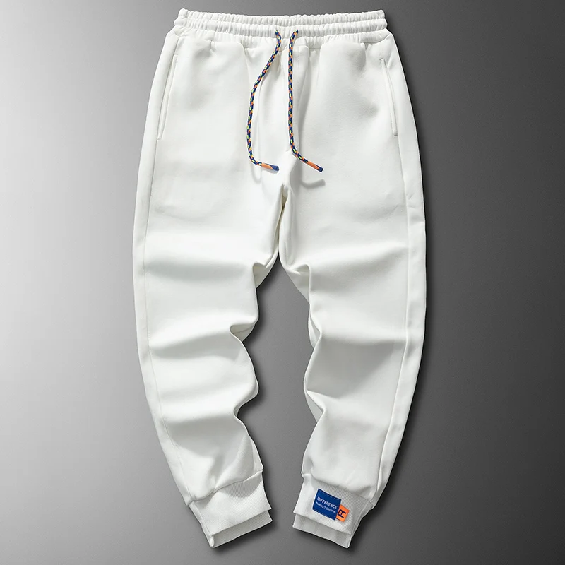 

Уличные мужские повседневные универсальные флисовые спортивные брюки на шнурке на осень-зиму, модные свободные и удобные брюки с завязками на ногах