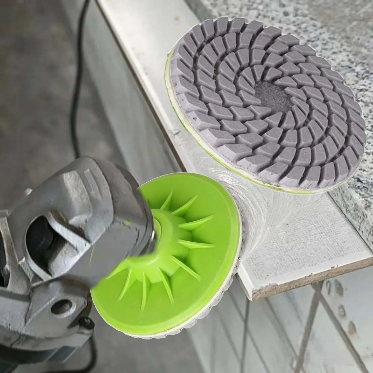 Marble Grinder Wheel 80mm Grinding Disc For Construction Sites Green 150 Grit Precision Corundum Resin Material