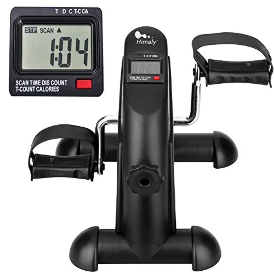 

Mini Exercise Bike Under Desk Bike Pedal Exerciser Portable Feet Cycle Arm and Leg Peddler Machine with LCD Screen Displays