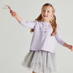 Dave Bella 2024 New Spring Girl's Baby T-Shirt Children Top Cotton Fashion Casual Sweet Lovely Sport Undershirt DK1247981