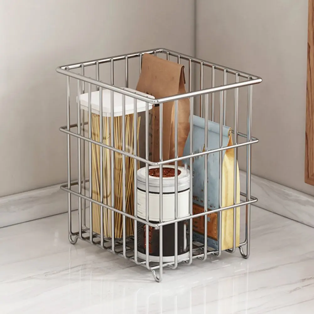 

Корзина для хранения кухонных принадлежностей из нержавеющей стали 304, штабелируемая, вентилируемая, с приподнятыми ножками, устойчивая к ржавчине