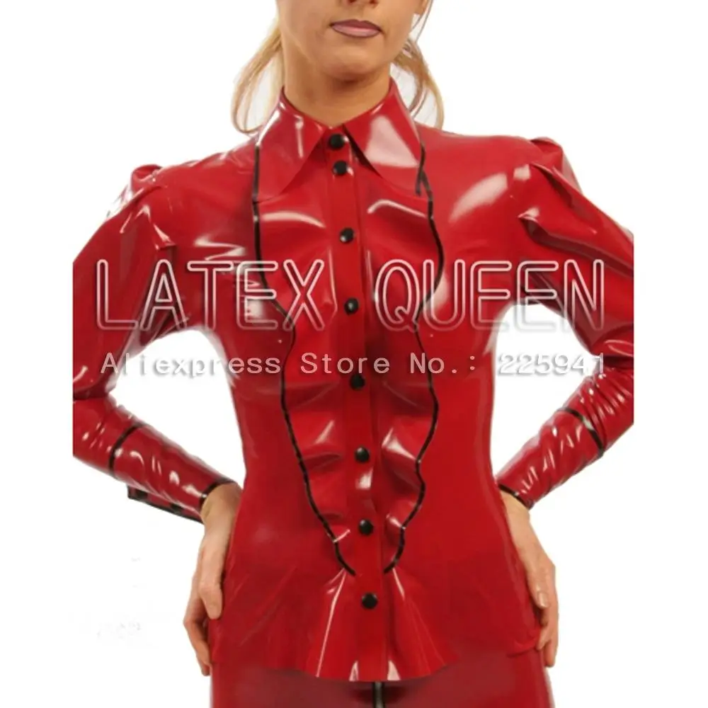 

latex mandarin for women shirt female