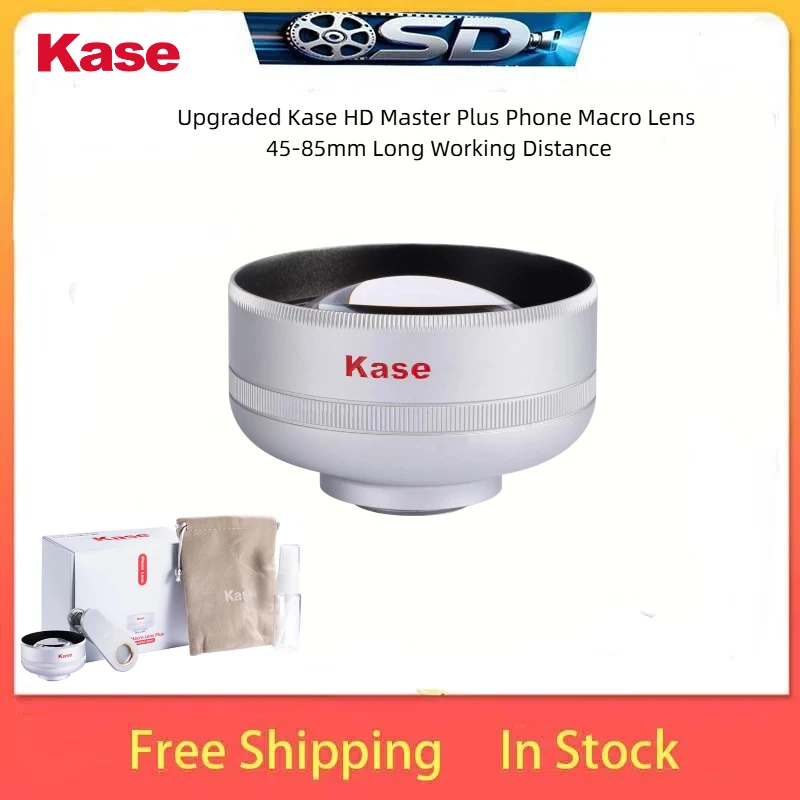 Kase Upgraded Master Macro Lens Plus Clip On Phone Lens 45-85mm Working Distance Anti Glare Ghost For Insect Jewelry Flower