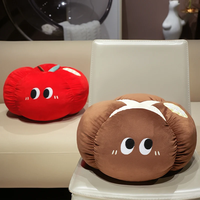 Soft Red Apple Mushroom Plush Cushion Simulated Plant Pillow Lovely Apple Toys for Home Decor Kids Christmas Birthday Gift