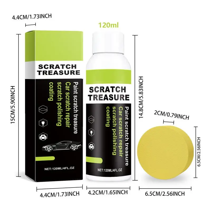 Car Scratch Repair Kit com Esponja, Auto Scratch Remover, Paint Repair Paste Automóvel