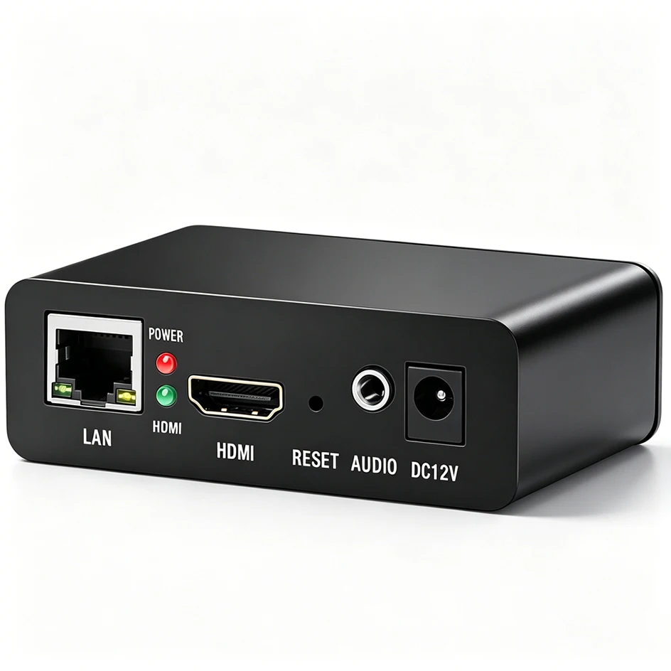 HEVC H.265 H.264 Video Decoder Support IP to HDMI Live Streaming Encoder IPTV Hardware RTMP RTSP HLS UDP SRT RTMPS Streamer view 3