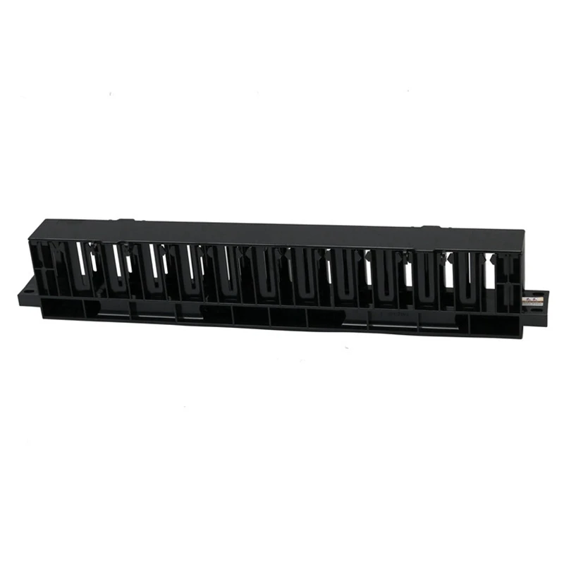 1U 12-Speed Server Cable Management Rack, 19Inch Network Rack Trunking Duct Panel, Network Cable Organizer