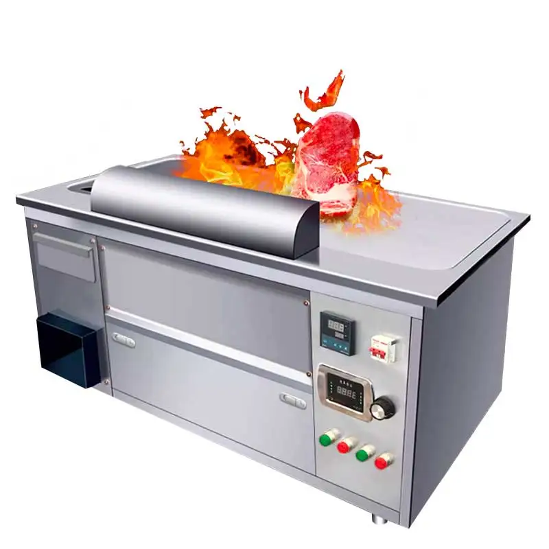 Kommerzielle personalisierte japanische Gas-Teppanyaki-Grillgeräte für den Innenbereich, rauchfreie Hibachi-Teppanyaki-Grillplatte für Restaurants