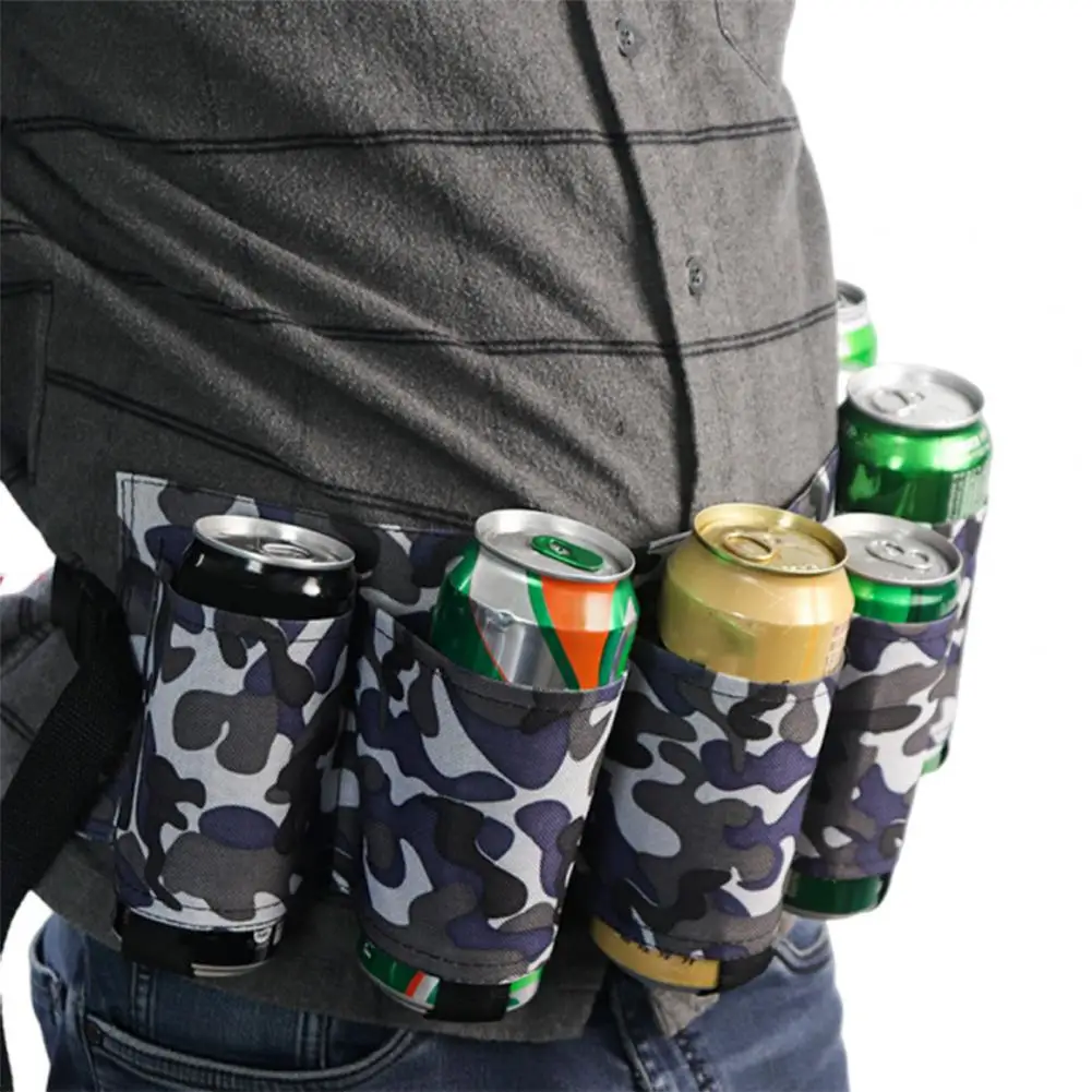 

Регулируемый пояс для пивных банок (на 6 штук), держатель для пивных и газированных банок для мужчин и женщин, для активного отдыха, кемпинга, походов, пикников, вечеринок, 1/2 шт.