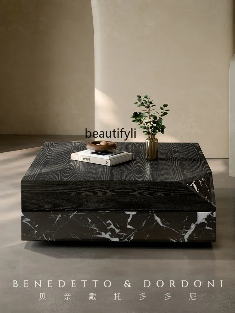 

New style Living room coffee table light luxury high-end Italian marble minimalist creative home smallA16