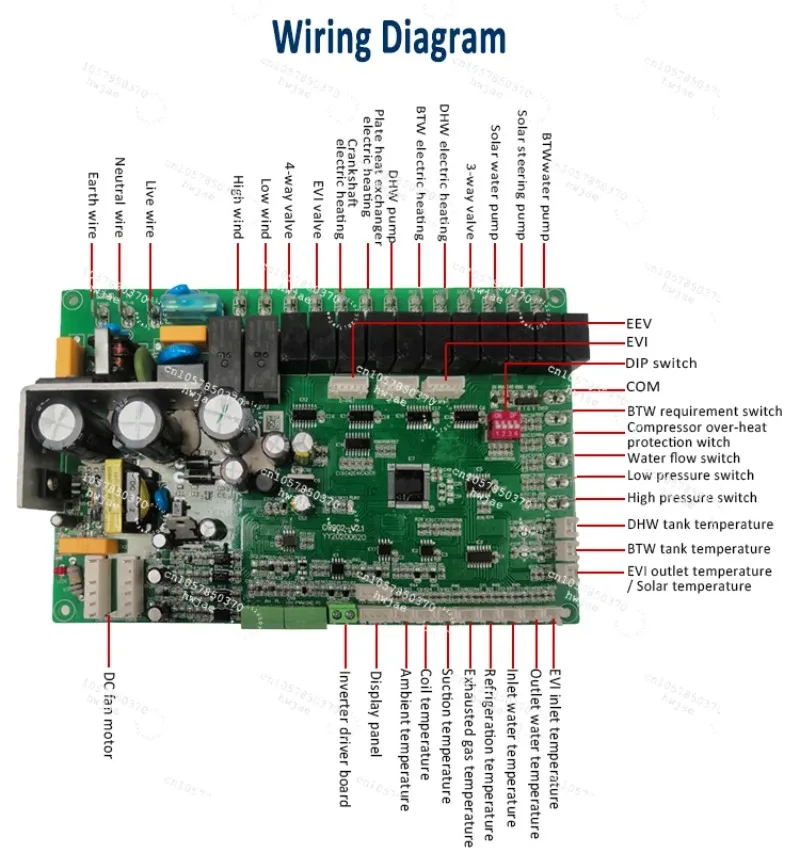 WiFi   Water Heater Heating Inverter Heat Pump Controller PCBA