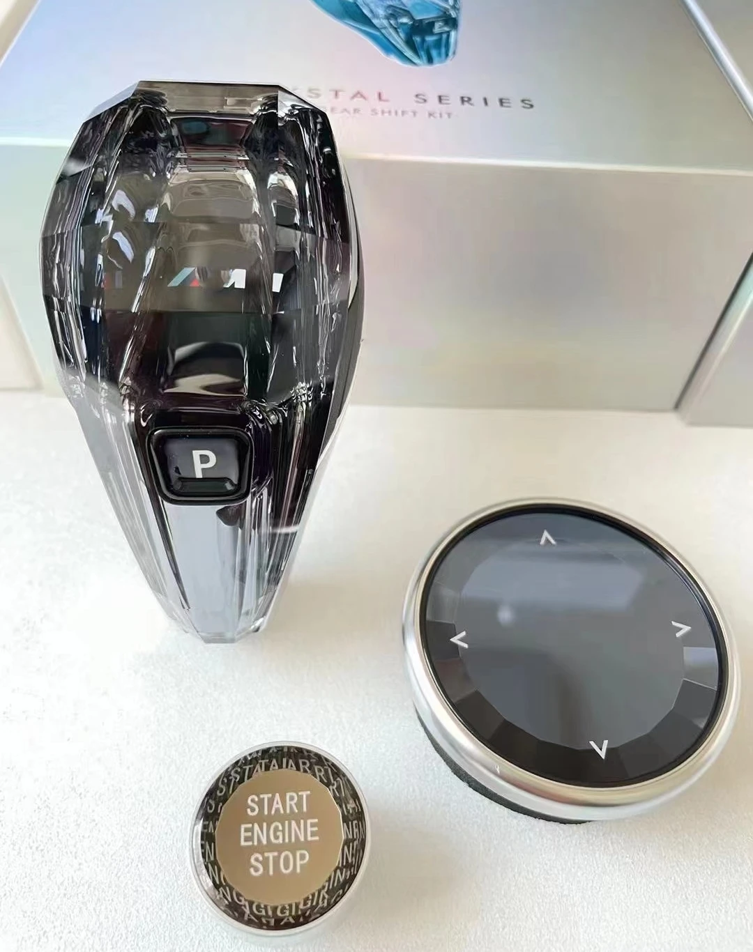 Star Crystal Series Gear Shift Knob Kit Controls for G20 G30 G01 G05 F G 2019-2024 Car Interior Accessories