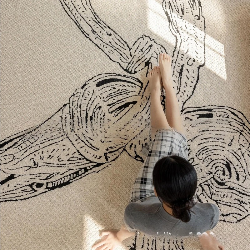 

Carpet, light luxury, high sense, waterproof, anti-fouling, household, sofa, bedroom, floor mat, leave in