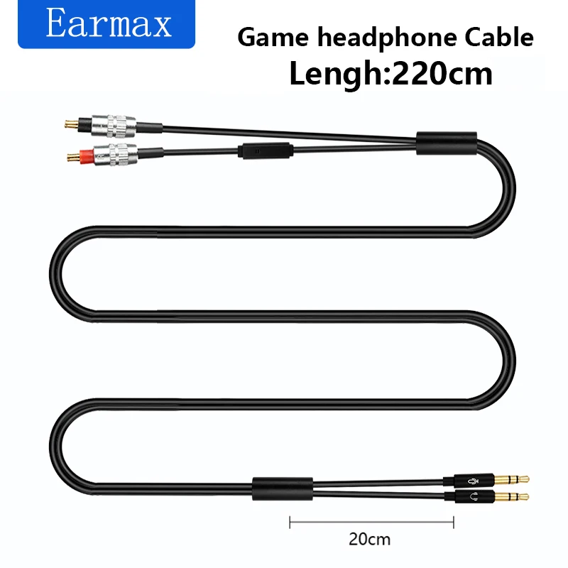 For ATH-MSR7B LS5000 ADX5000 ES750 ESW990H ESW990H AWKT A2DC Replaceable Connection PC Laptop Game Video Voice Headphone Cable