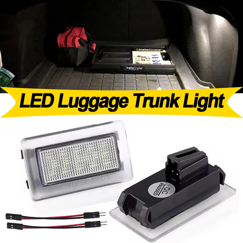 2PCS For Tesla Model S X 3 2017 2018 2019 2020 Car LED Luggage Trunk Footwell Door light OEM# 100715190E