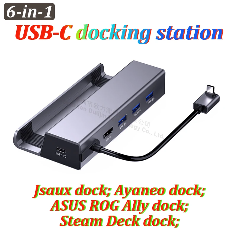 gigabit ethernet rj45 pd carregamento usb tipo c hub docking station hdmi para nintendo switch jsaux ayaneo asus rog steam deck doca 01