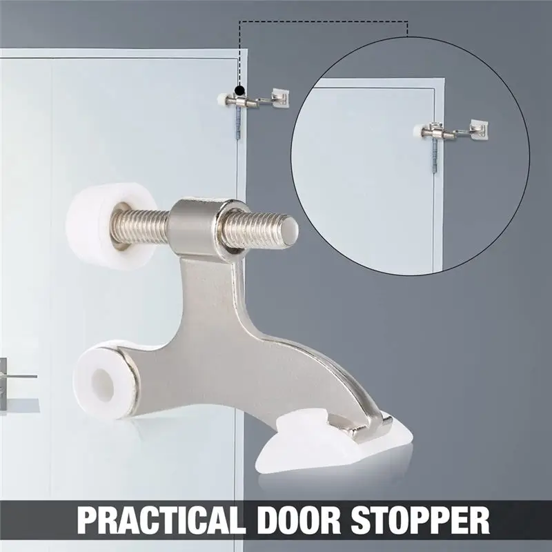 20 حزمة المفصلي دبوس الباب توقف الساتان نحى الباب سدادة قابل للتعديل الثقيلة المفصلي الباب سدادة مع المطاط الوفير نصائح سريع-