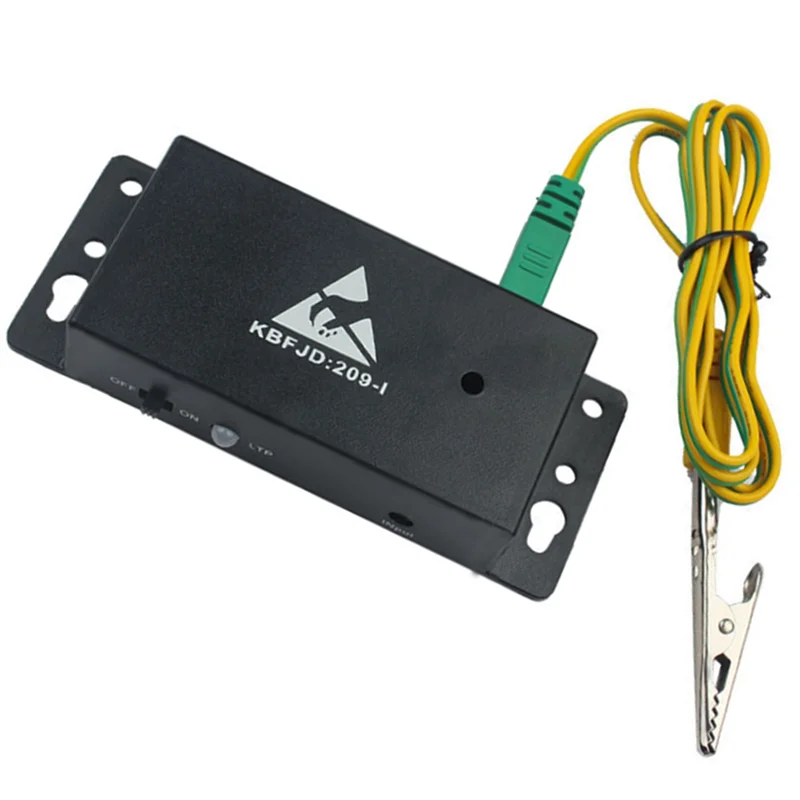 T21C Wrist Strap ESD Tester Anti-Static Alarm Grounding Work Status Monitor Instrument Anti-Static Wristband US Plug