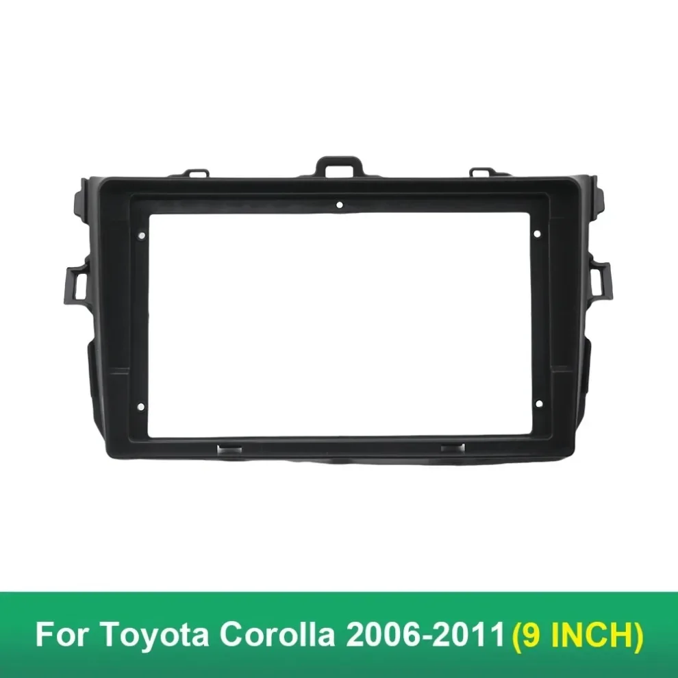 9 Inch Car Fascia For Toyota Corolla 2006-2012 Radio Android MP5 Player Casing Frame 2 Din Head Unit Stereo Dashboard Cover Trim