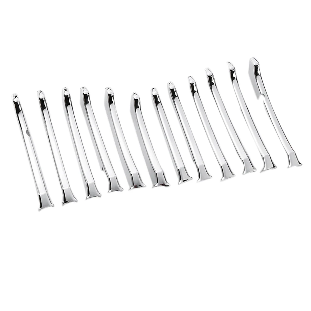 12Pcs Front Griller Trim Car Styling Accessories Front Kidney Grille For Maserati Ghibli 2014-2017-A02G
