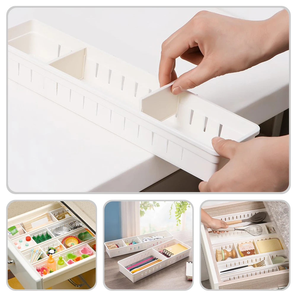 2 قطعة صندوق درج مقسم لوحات متحركة حقيبة للتخزين لدرج أشتات المنظم بن متعدد الشبكة حاوية بلاستيكية مكتب