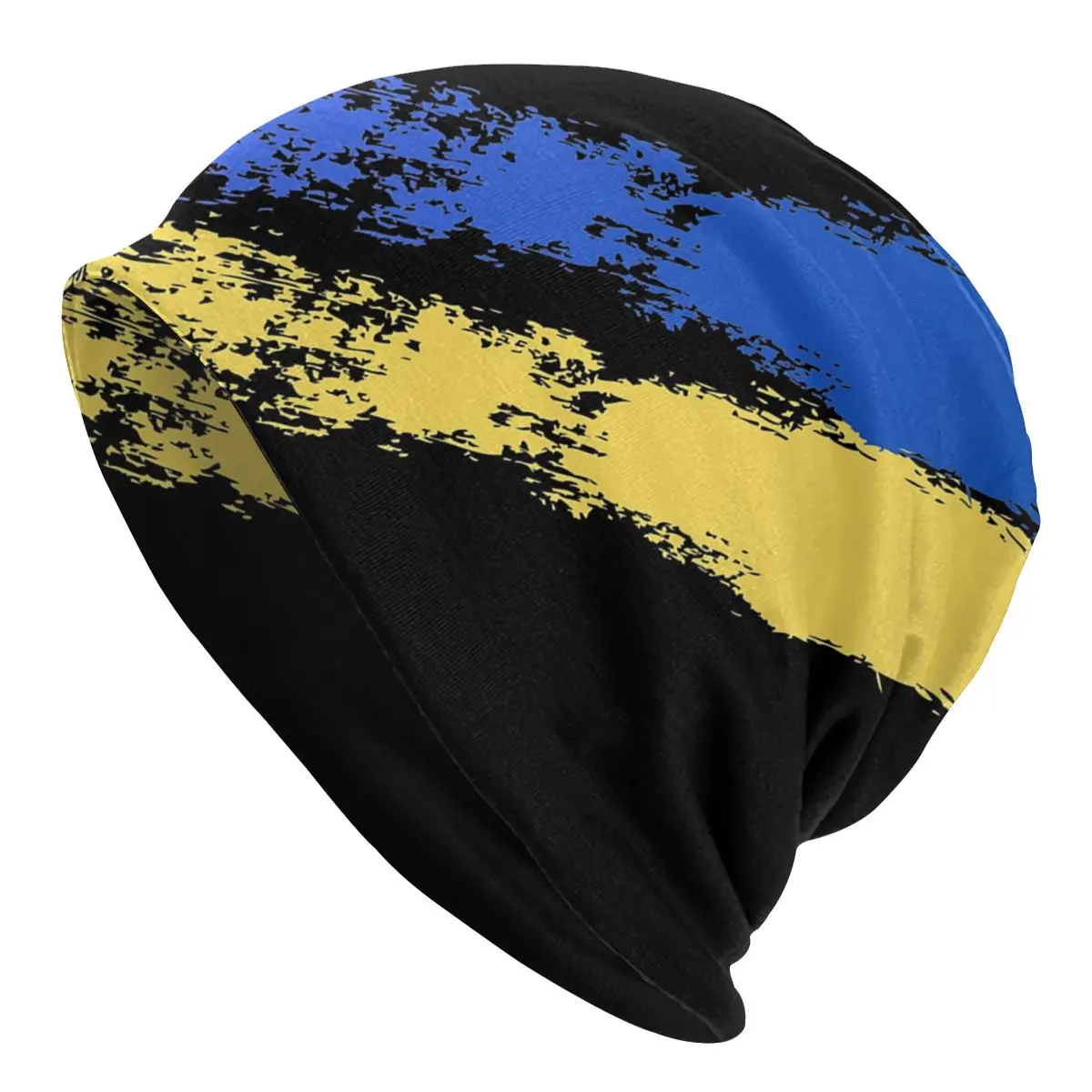 Custom Ukrainian Flag Bonnet Beanie Knitted Hat Fashion Unisex Adult Ukraine Patriotic Winter Warm Skullies Beanies Caps