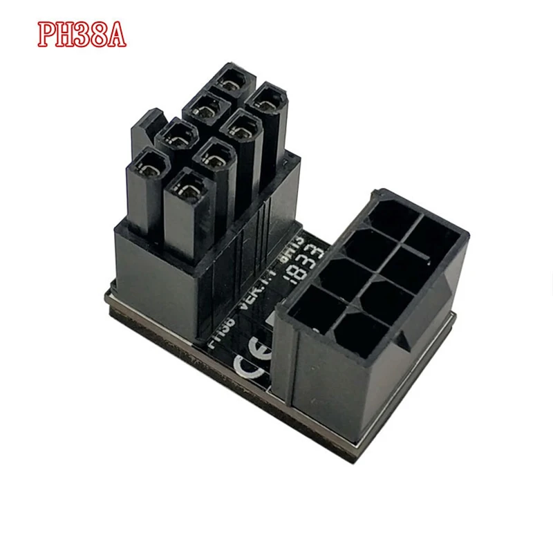 Elbow GPU Power Connector Graphics Card 180 Degree Rotating Steering Adapter PCI-E 6 Pin 8 pin Socket Wiring Artifact Connector