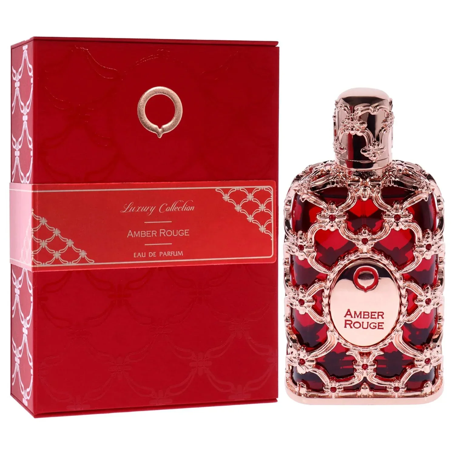 Orientica Amber Rouge 80 ml Eau de Parfum Spray | Luxuriöser Unisex-Duft mit Bernstein- und Algenparfums für Damen