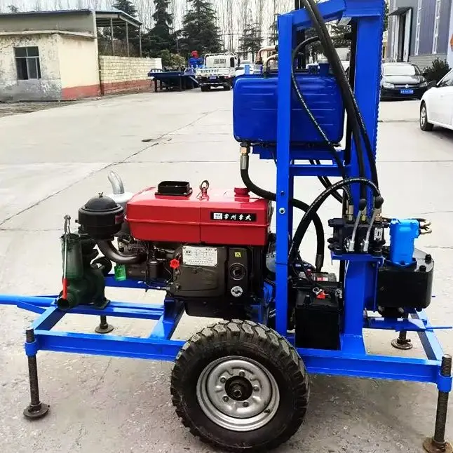 

Customized Premium Quality Water Well Drilling Rig Diesel Powered Wheeled Crawler Type 22‑35HP Drilling Depth 100‑150m
